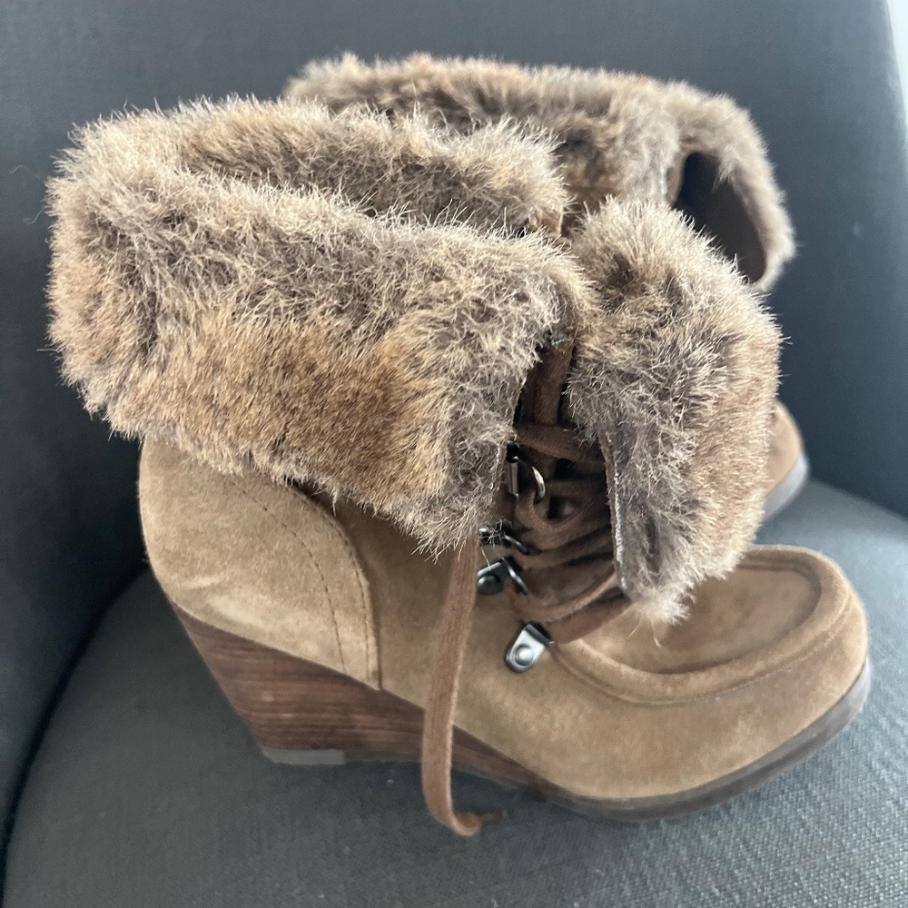 Leather Ankle Tie Booties